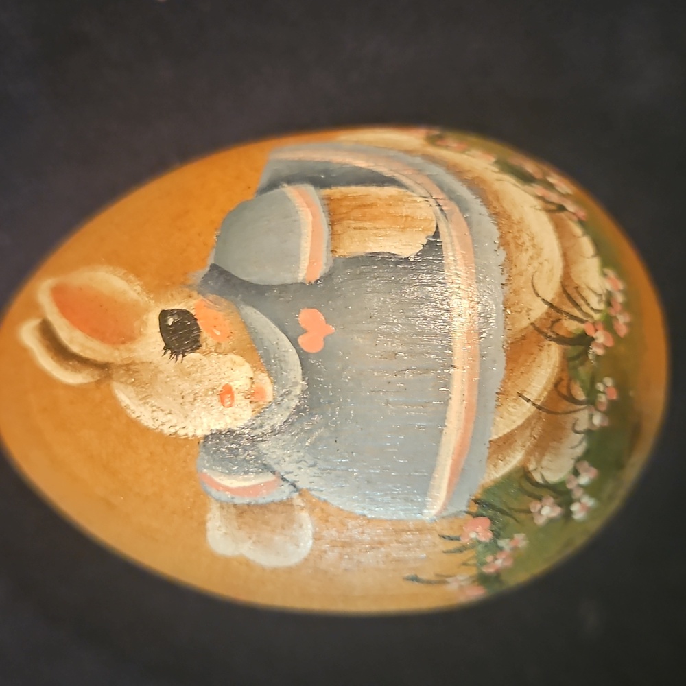 12 Alibaster Marble & Wood Hand Carved And Painted Eggs  5 Wood 7 Marble - Picture 14 of 16